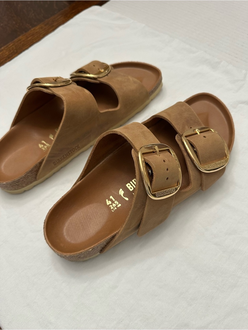 Birkenstock Arizona Big Buckle Sandals in Cognac